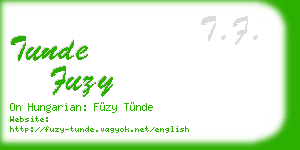 tunde fuzy business card