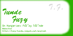 tunde fuzy business card